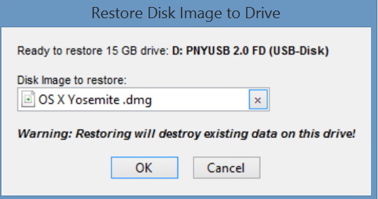 How to make a dmg bootable from usb file
